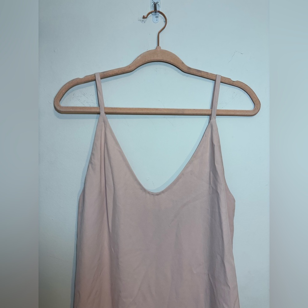 Everlane The Japanese Goweave Slip Dress, Ballet Slipper Pink, Side Slit, 2 - Picture 5 of 6